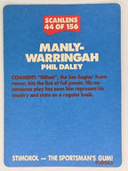 NRL 1989 Scanlens | #44 Phil Daley | Manly Sea Eagles