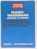 NRL 1989 Scanlens | #49 Michael O'Connor | Manly Sea Eagles