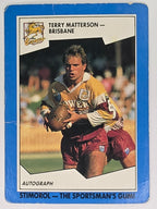 NRL 1989 Scanlens | #69 Terry Matterson | Brisbane Broncos