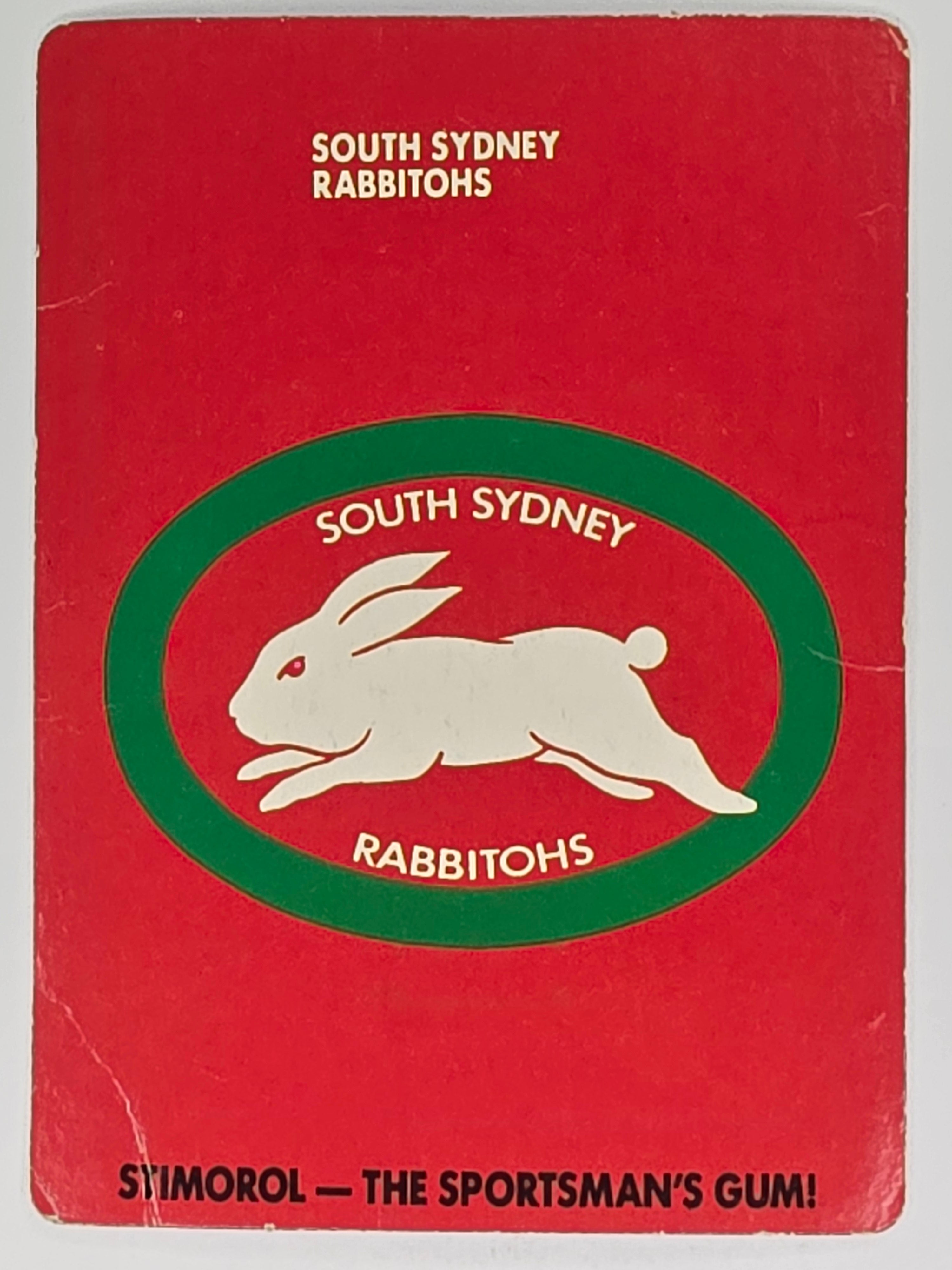 NRL 1989 Scanlens | #71 South Sydney Rabbitohs Logo