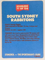 NRL 1989 Scanlens | #71 South Sydney Rabbitohs Logo
