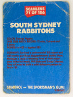NRL 1989 Scanlens | #71 South Sydney Rabbitohs Logo (c)