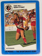 NRL 1989 Scanlens | #84 Tony Rea | North Sydney Bears