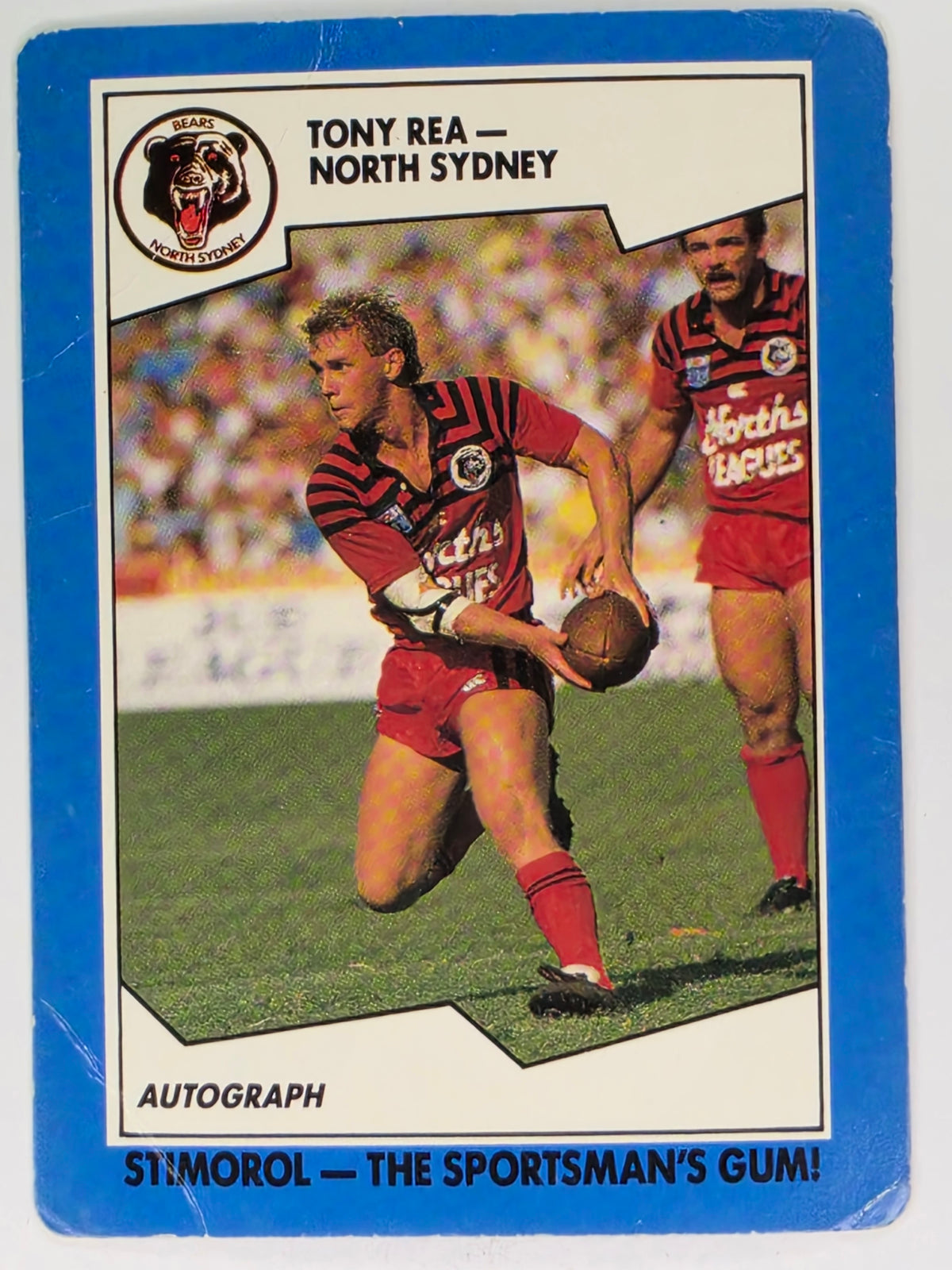 NRL 1989 Scanlens | #84 Tony Rea | North Sydney Bears