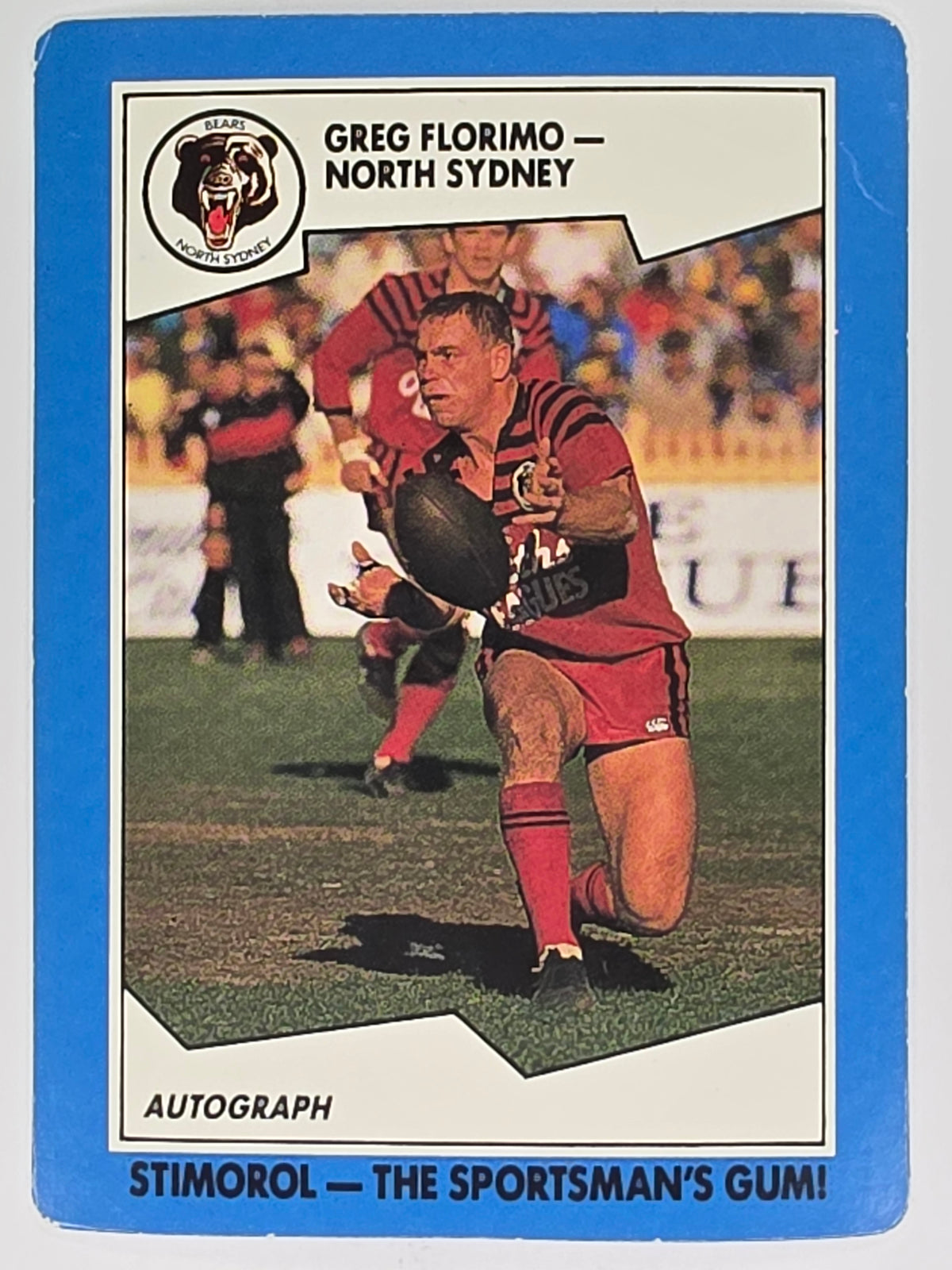 NRL 1989 Scanlens | #89 Greg Florimo | North Sydney Bears