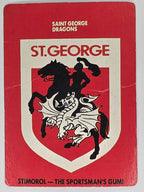 NRL 1989 Scanlens | #90 St. George Dragons Logo