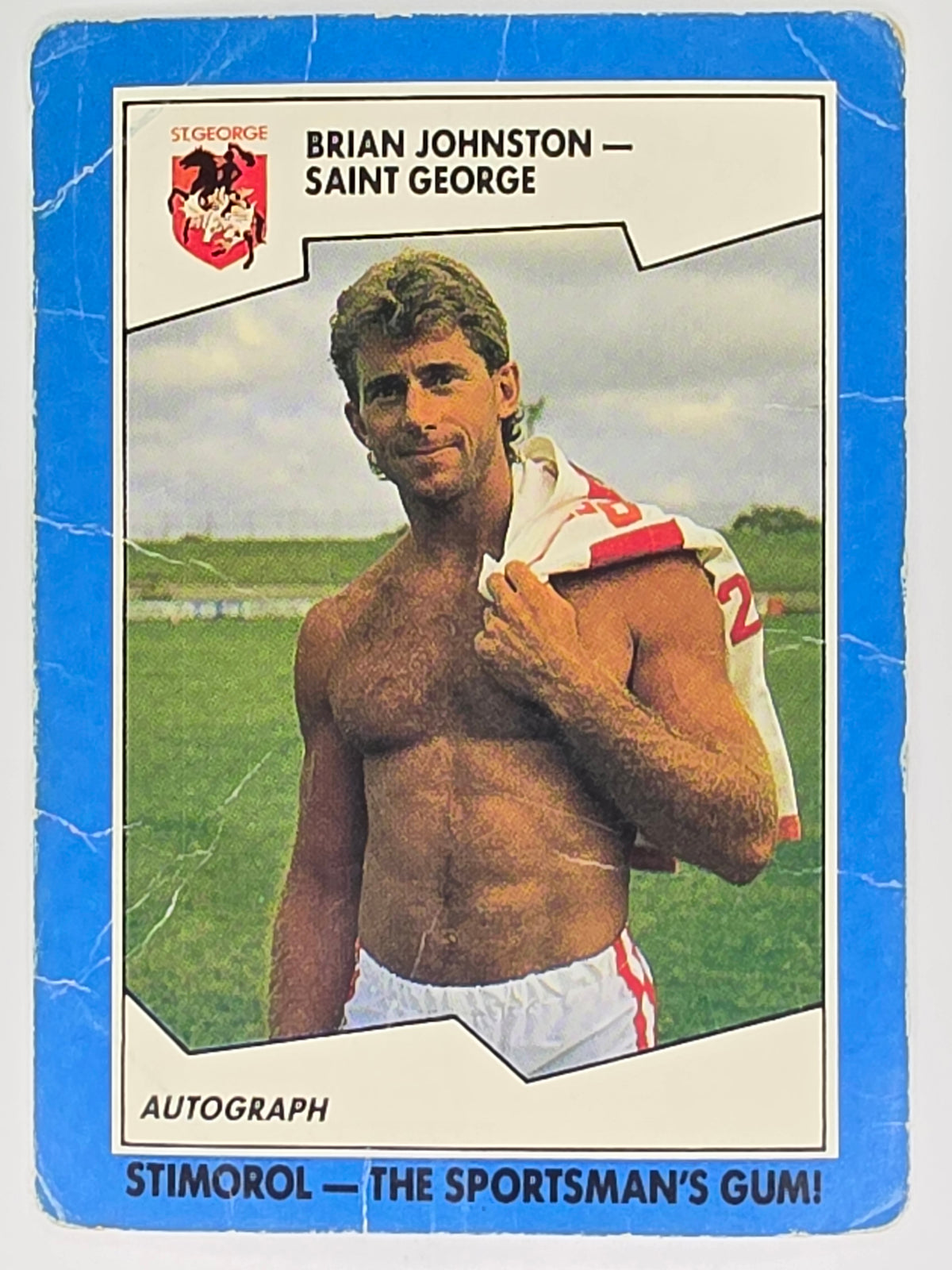 NRL 1989 Scanlens | #96 Brian Johnston | St. George Dragons