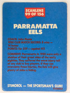 NRL 1989 Scanlens | #99 Parramatta Eels Logo