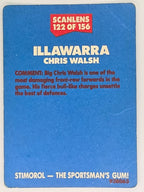 NRL 1989 Scanlens | #122 Chris Walsh | Illawarra Steelers