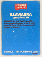NRL 1989 Scanlens | #122 Chris Walsh | Illawarra Steelers (a)