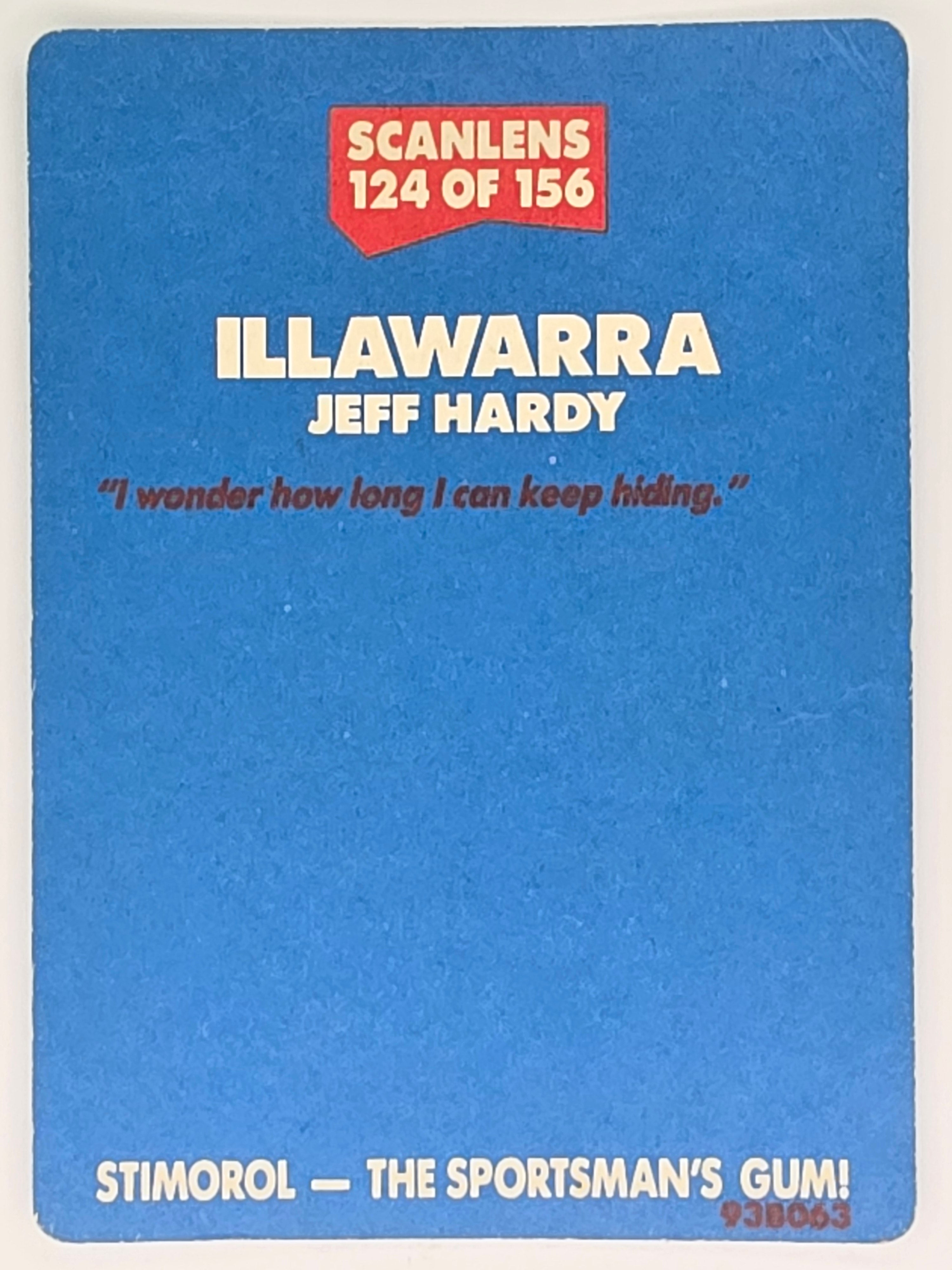 NRL 1989 Scanlens | #124 Jeff Hardy | Illawarra Steelers
