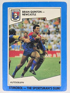 NRL 1989 Scanlens | #129 Brian Quinton | Newcastle Knights