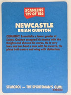 NRL 1989 Scanlens | #129 Brian Quinton | Newcastle Knights