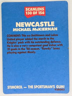 NRL 1989 Scanlens | #130 Michael McKiernan | Newcastle Knights