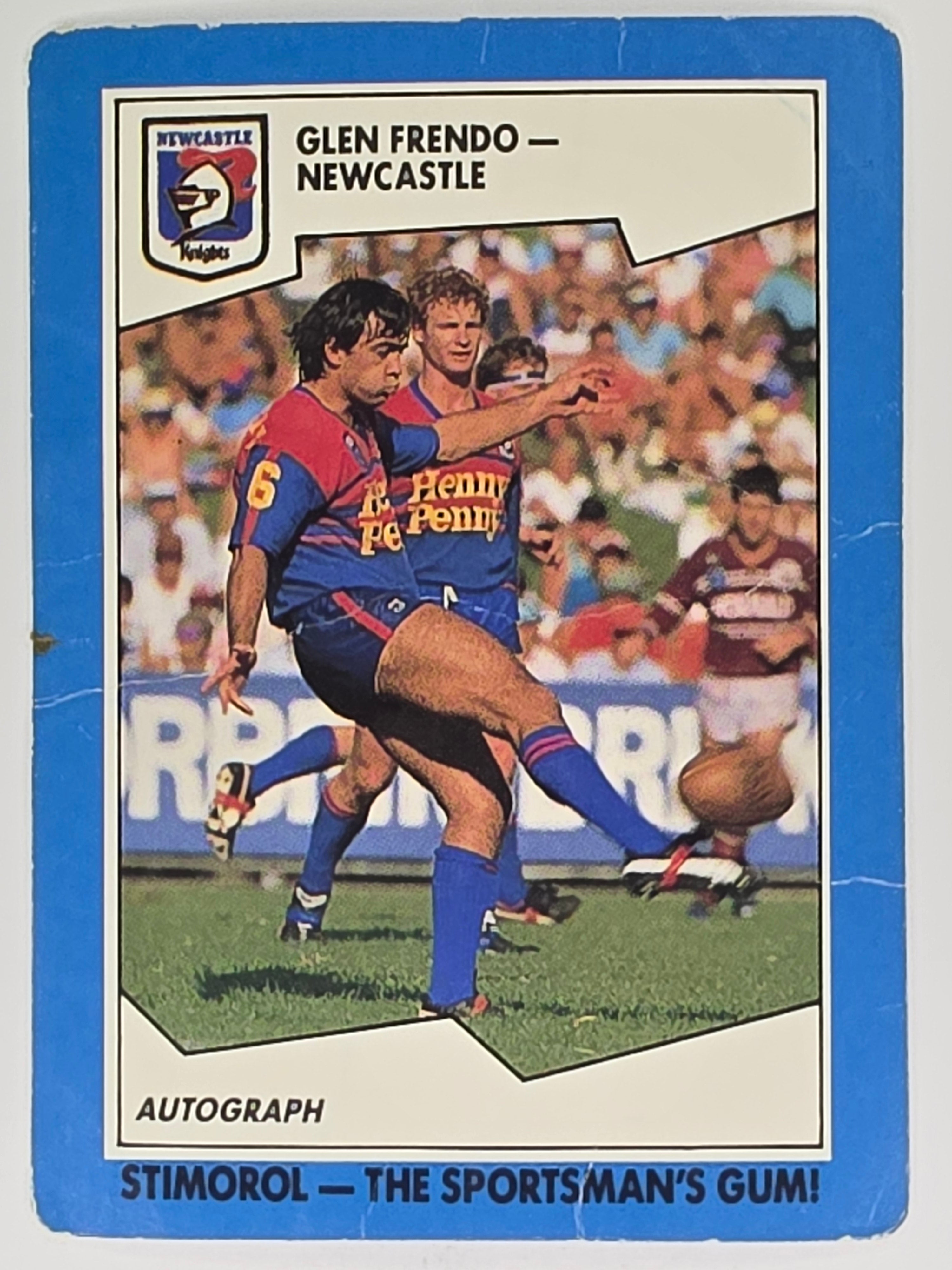 NRL 1989 Scanlens | #131 Glen Frendo | Newcastle Knights