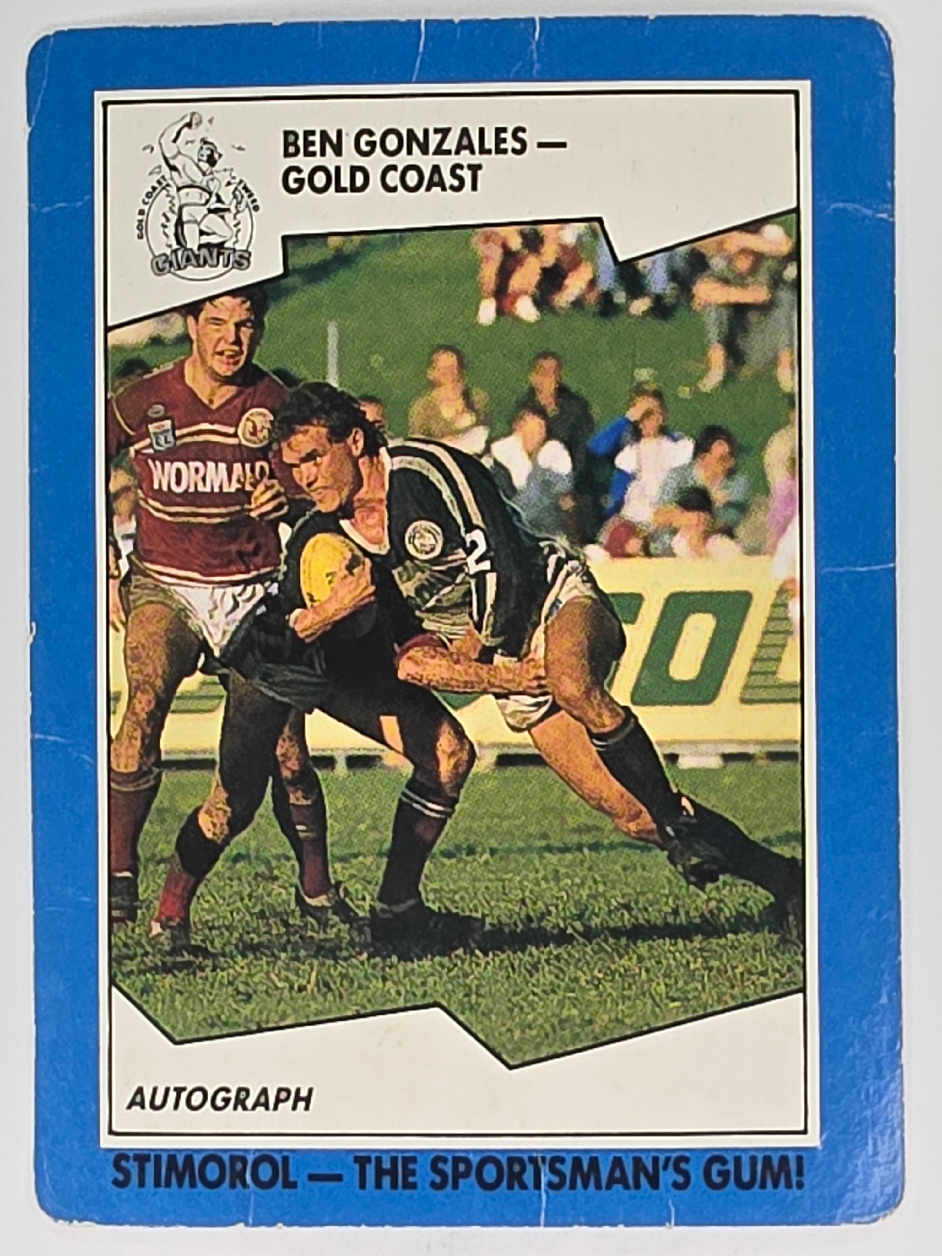 NRL 1989 Scanlens | #139 Ben Gonzales | Gold Coast Giants (a)
