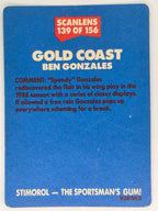 NRL 1989 Scanlens | #139 Ben Gonzales | Gold Coast Giants (a)