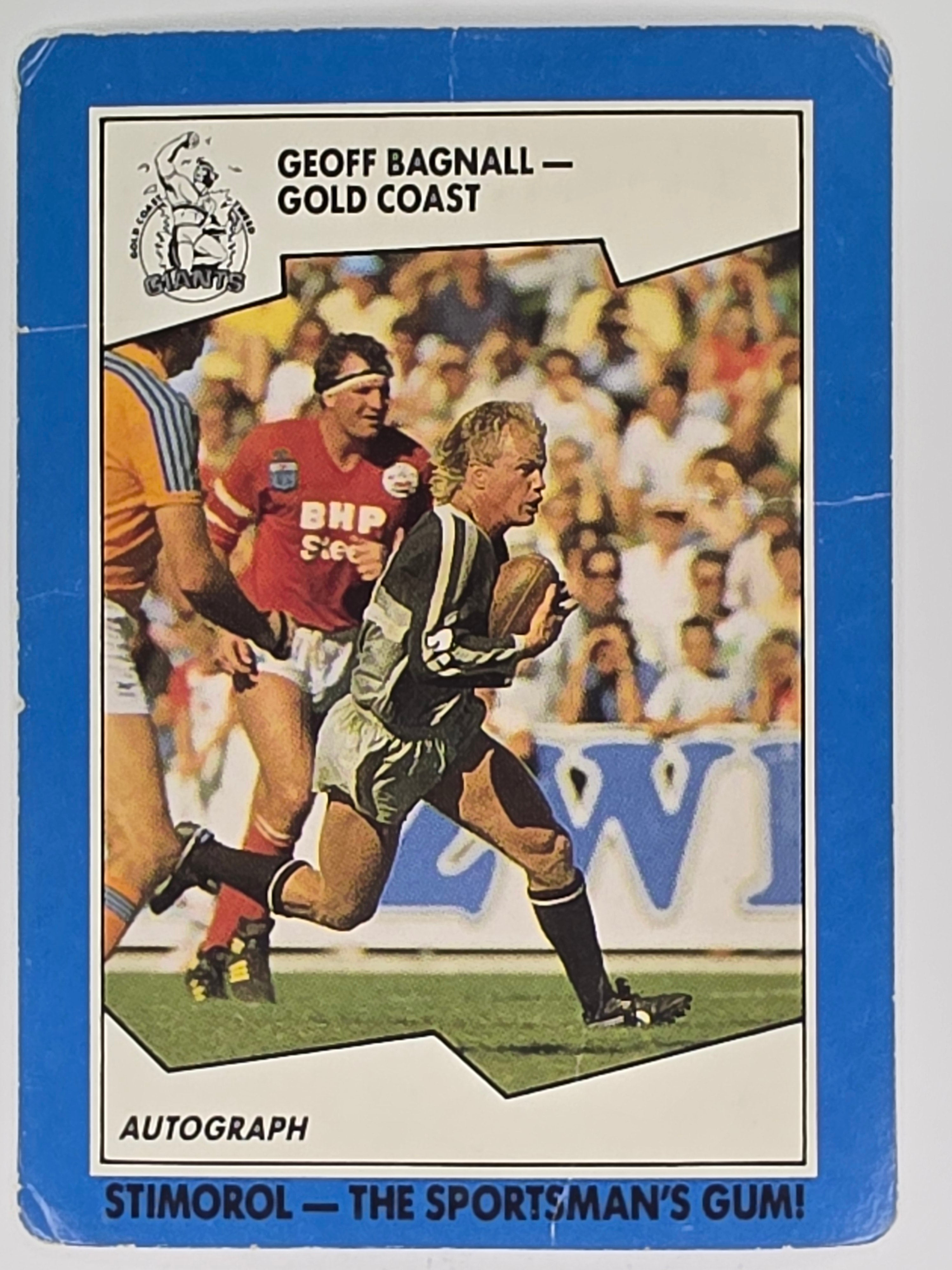 NRL 1989 Scanlens | #140 Geoff Bagnall | Gold Coast Giants