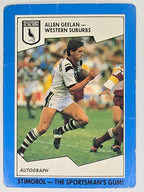 NRL 1989 Scanlens | #148 Allen Geelan | Western Suburbs Magpies