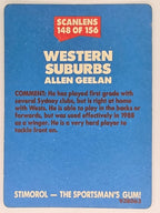 NRL 1989 Scanlens | #148 Allen Geelan | Western Suburbs Magpies