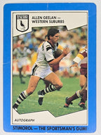 NRL 1989 Scanlens | #148 Allen Geelan | Western Suburbs Magpies (a)