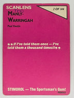 NRL 1988 Scanlens #2 Paul Vautin Manly Sea Eagles