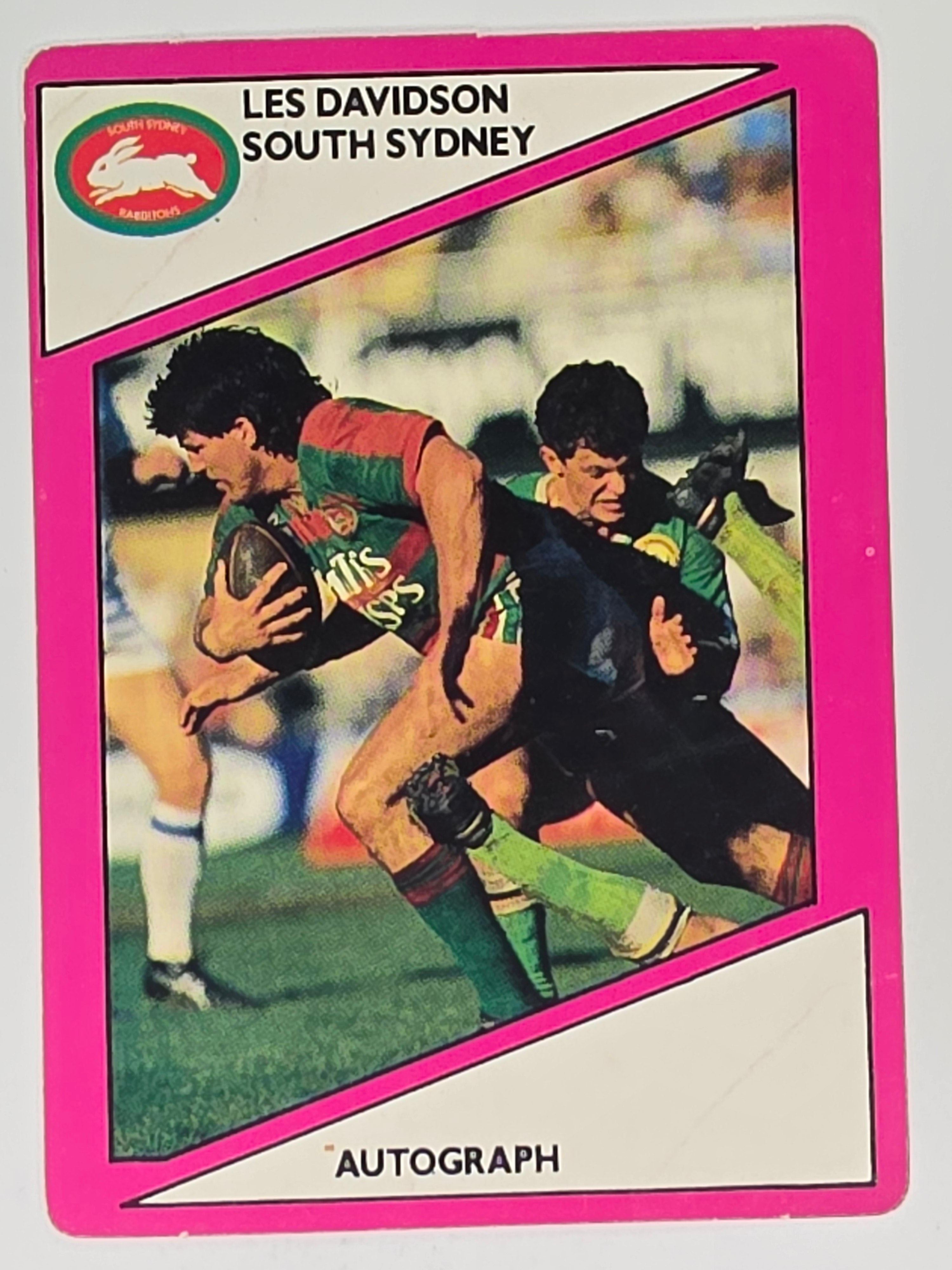 NRL 1988 Scanlens #31 Les Davidson South Sydney Rabbitohs