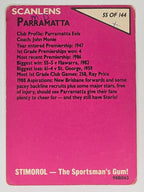 NRL 1988 Scanlens #55 Parramatta Eels Logo