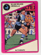 NRL 1988 Scanlens #70 Allan Wilson Cronulla Sharks