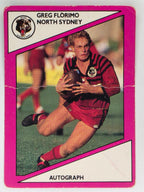 NRL 1988 Scanlens #87 Greg Florimo North Sydney Bears
