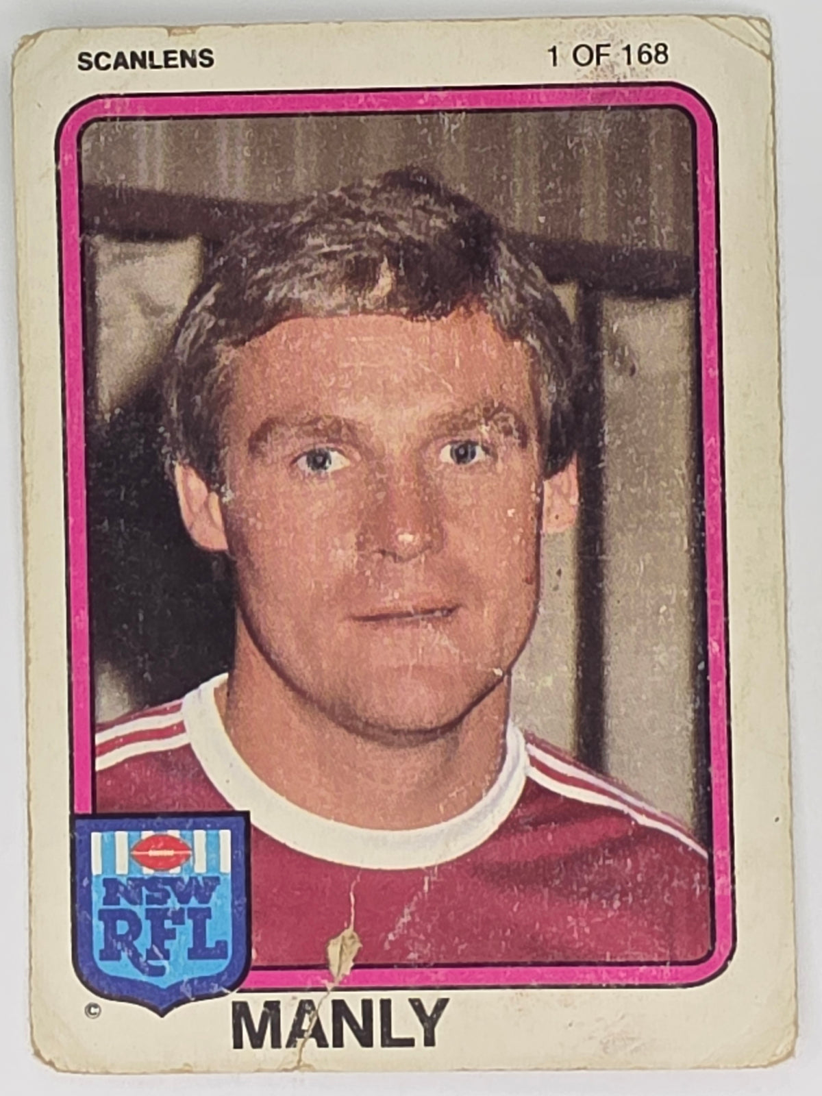 NRL 1981 Scanlens Rugby League #001 Tom Mooney Manly Sea Eagles (a)