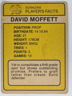 NRL 1981 Scanlens Rugby League #030 David Moffett Canterbury Bulldogs
