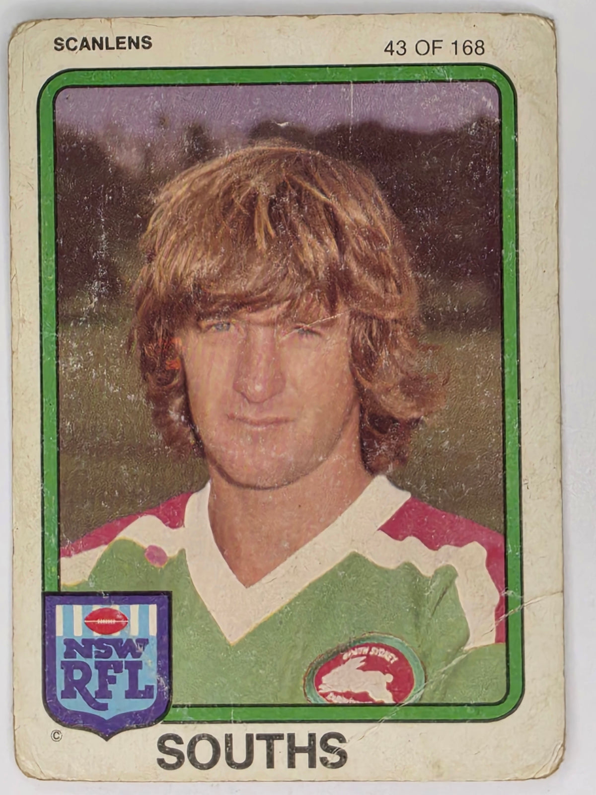 NRL 1981 Scanlens Rugby League #043 Russell Fairfax South Sydney Rabbitohs
