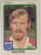 NRL 1981 Scanlens Rugby League #054 Ziggy Niszczot South Sydney Rabbitohs