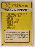 NRL 1981 Scanlens Rugby League #054 Ziggy Niszczot South Sydney Rabbitohs