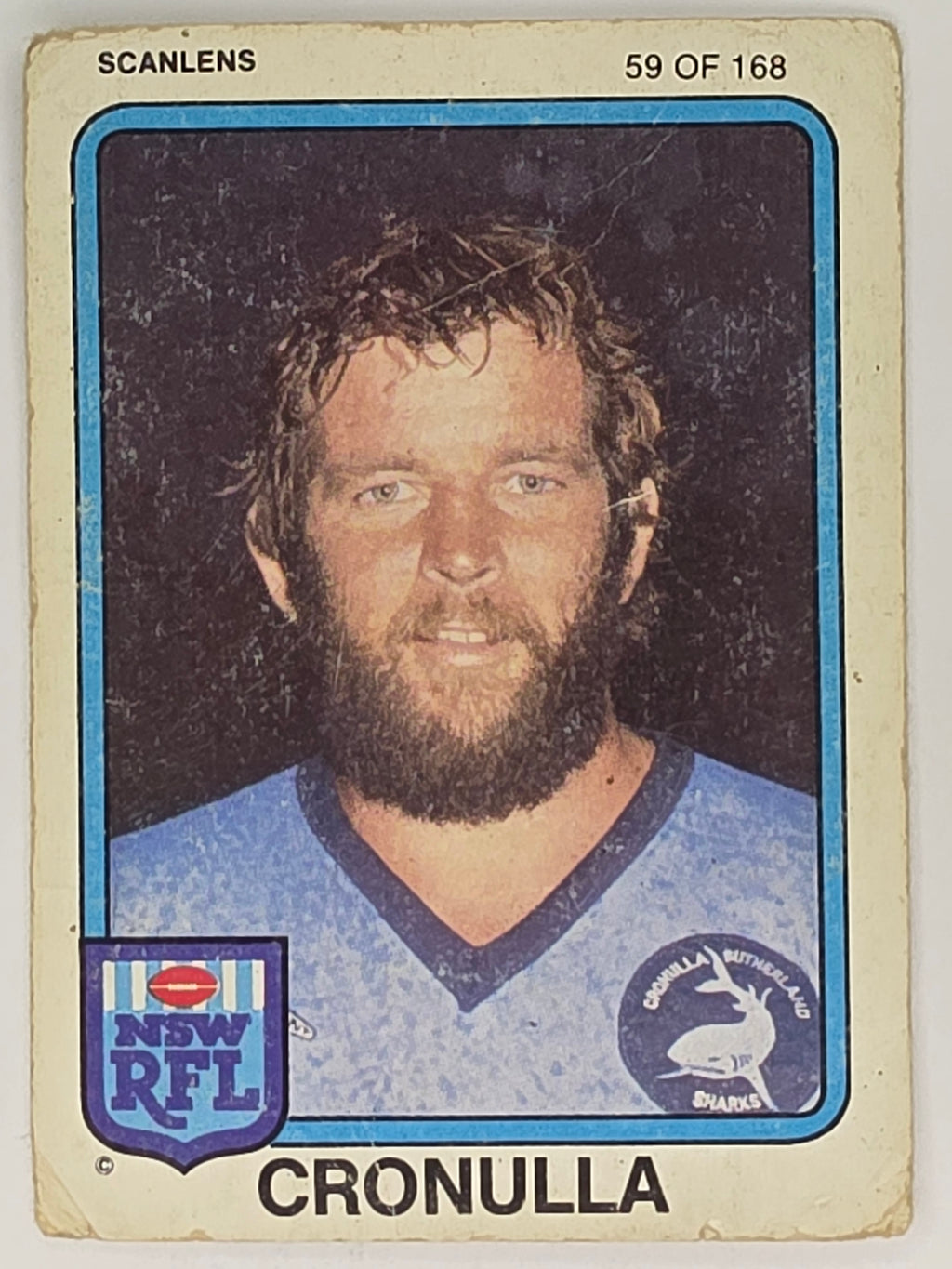 NRL 1981 Scanlens Rugby League #059 Steve Kneen Cronulla Sharks