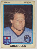 NRL 1981 Scanlens Rugby League #063 Dane Sorensen Cronulla Sharks (a)