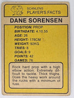 NRL 1981 Scanlens Rugby League #063 Dane Sorensen Cronulla Sharks (a)