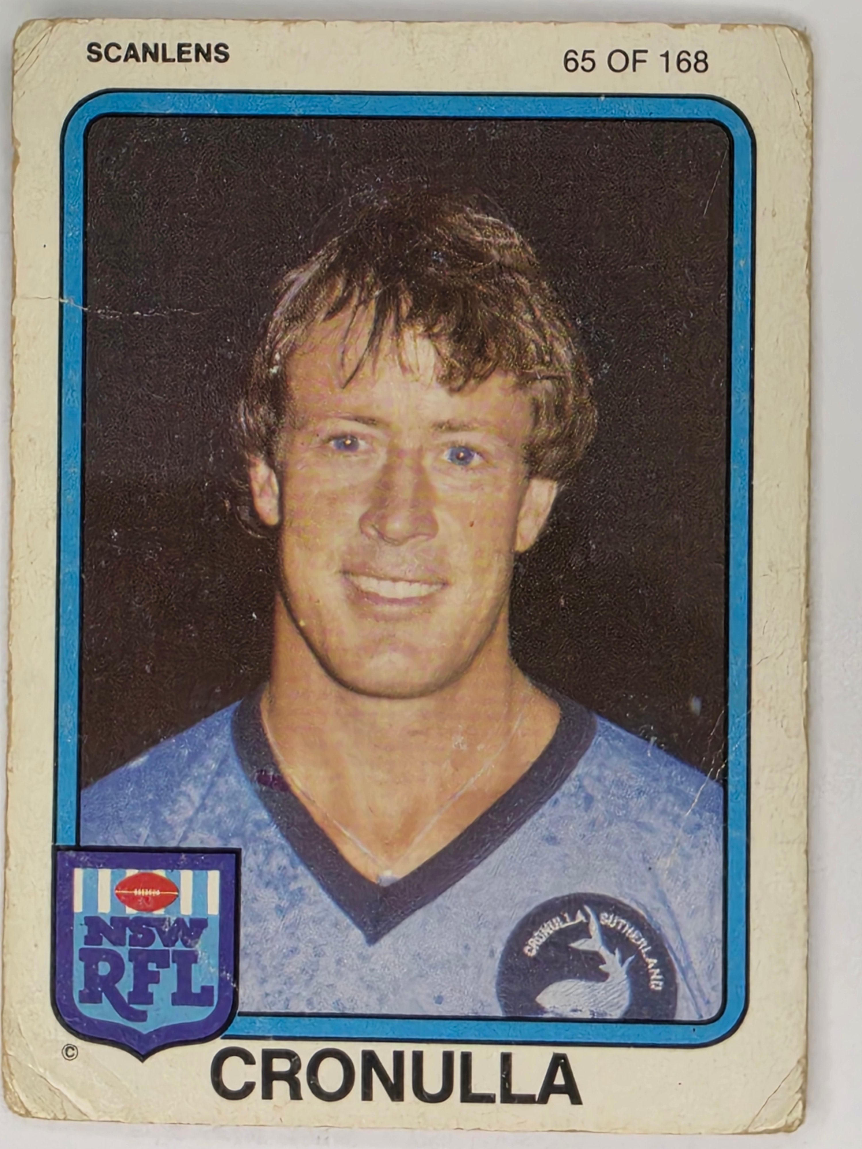 NRL 1981 Scanlens Rugby League #065 Greg Mullane Cronulla Sharks