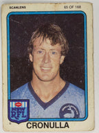 NRL 1981 Scanlens Rugby League #065 Greg Mullane Cronulla Sharks (a)
