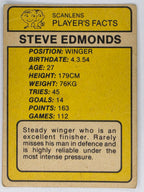 NRL 1981 Scanlens Rugby League #069 Steve Edmonds Cronulla Sharks