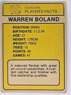 NRL 1981 Scanlens Rugby League #078 Warren Boland Western Suburbs Magpies
