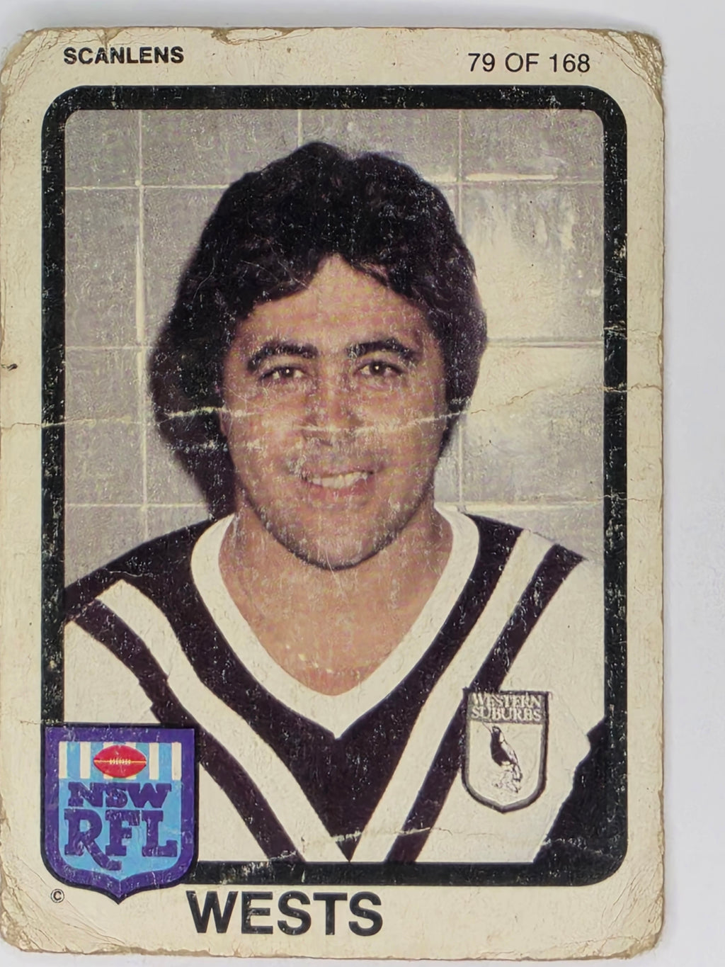 NRL 1981 Scanlens Rugby League #079 Ted Goodwin Western Suburbs Magpies (b)