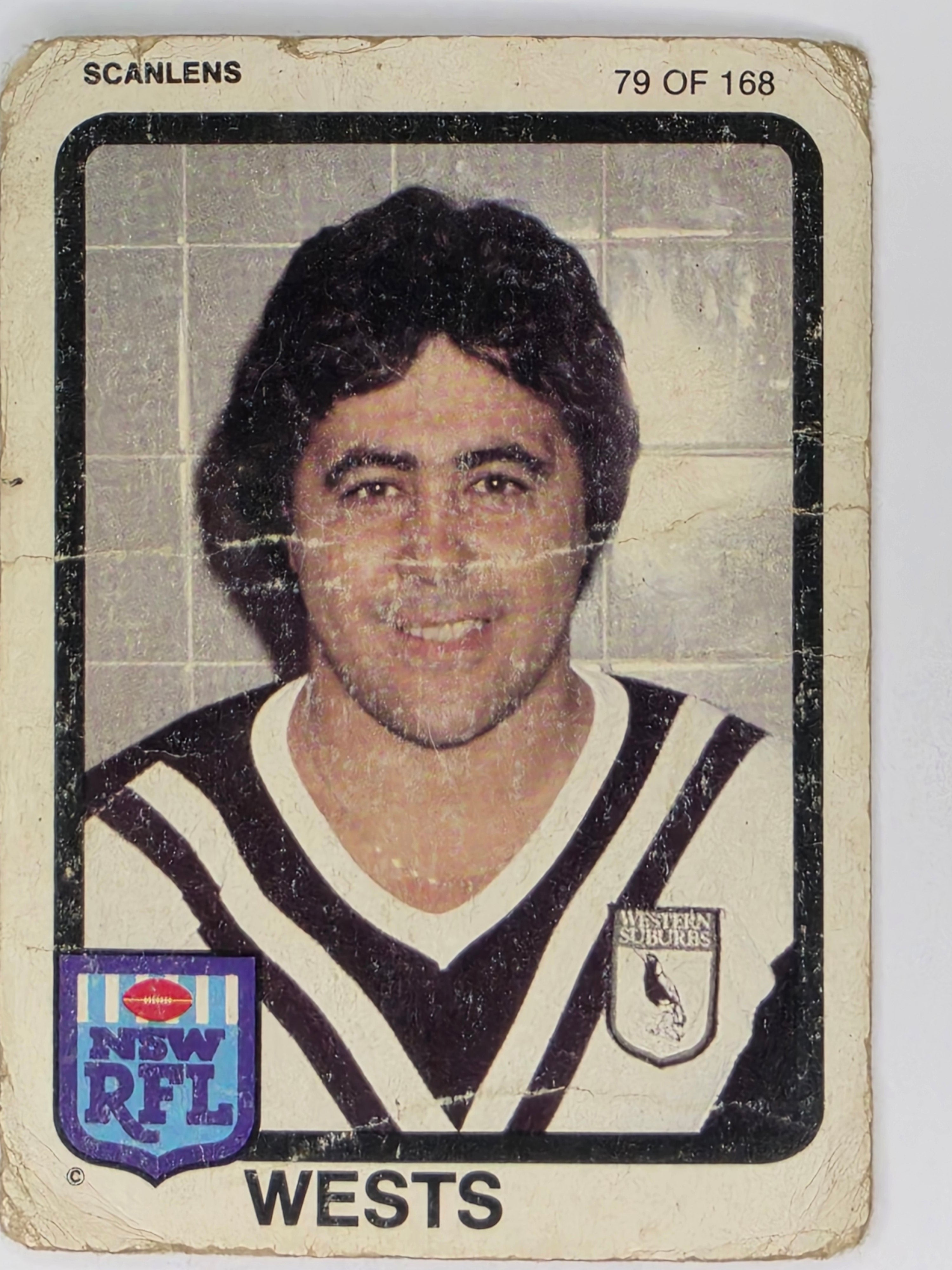 NRL 1981 Scanlens Rugby League #079 Ted Goodwin Western Suburbs Magpies (b)