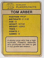 NRL 1981 Scanlens Rugby League #082 Tom Arber Western Suburbs Magpies