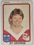 NRL 1981 Scanlens Rugby League #103 Graeme Wynn St. George Dragons
