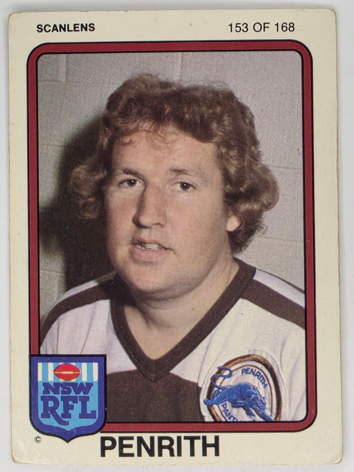 NRL 1981 Scanlens Rugby League #153 Graeme Jennings Penrith Panthers