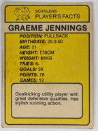 NRL 1981 Scanlens Rugby League #153 Graeme Jennings Penrith Panthers