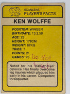 NRL 1981 Scanlens Rugby League #154 Ken Wolffe Penrith Panthers