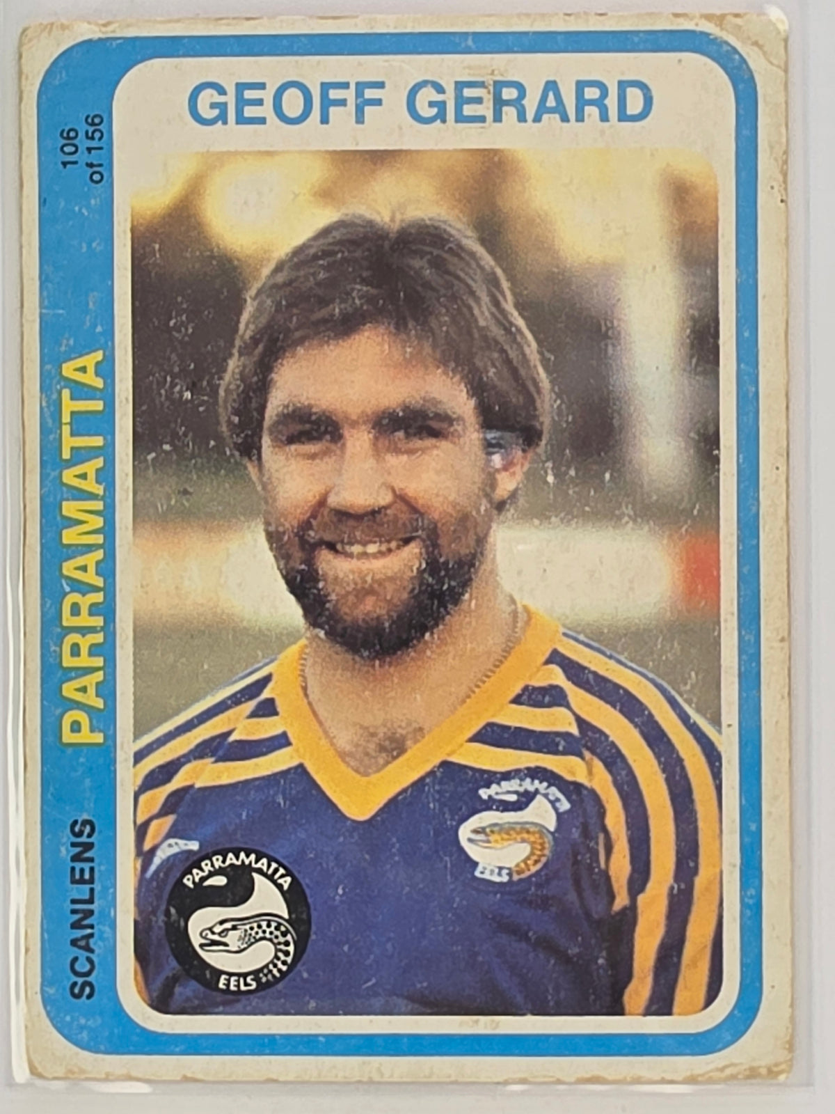 NRL 1979 Scanlens Rugby League #106 Geoff Gerard Parramatta Eels